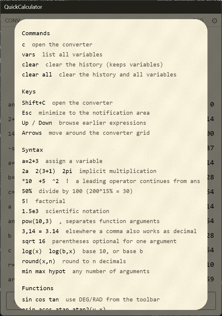 Commands and keyboard shortcuts